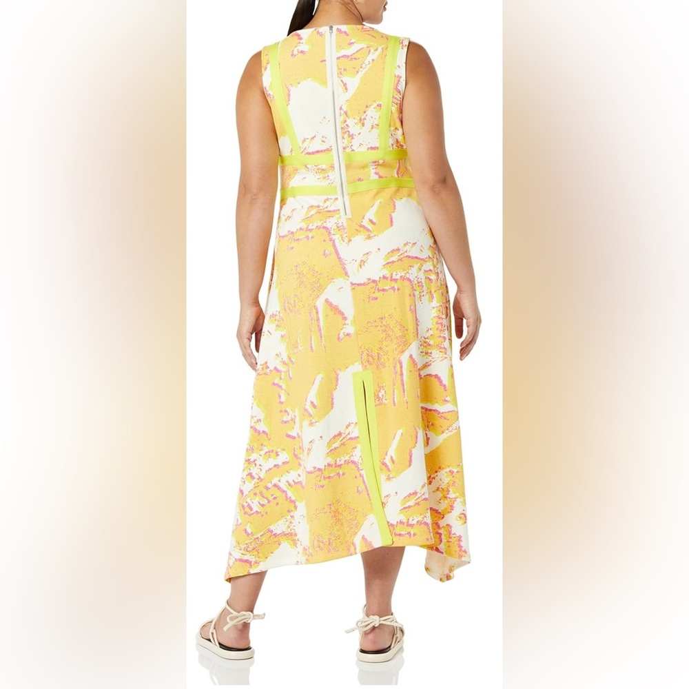 Making The Cut Sleeveless Cut Out Asymmetric Hem Maxi Dress